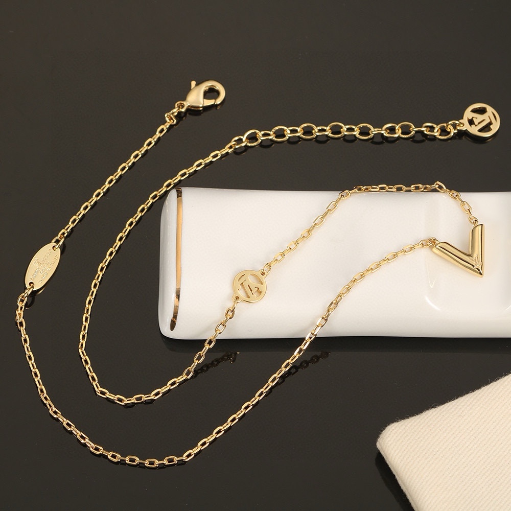 Louis Vuitton LV Letter Bracelet and Necklace - Comprehensive 2