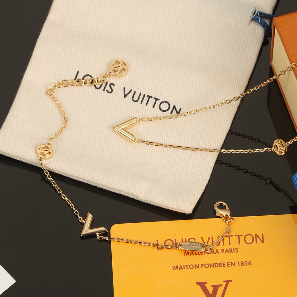 Louis Vuitton LV Letter Bracelet and Necklace - Comprehensive