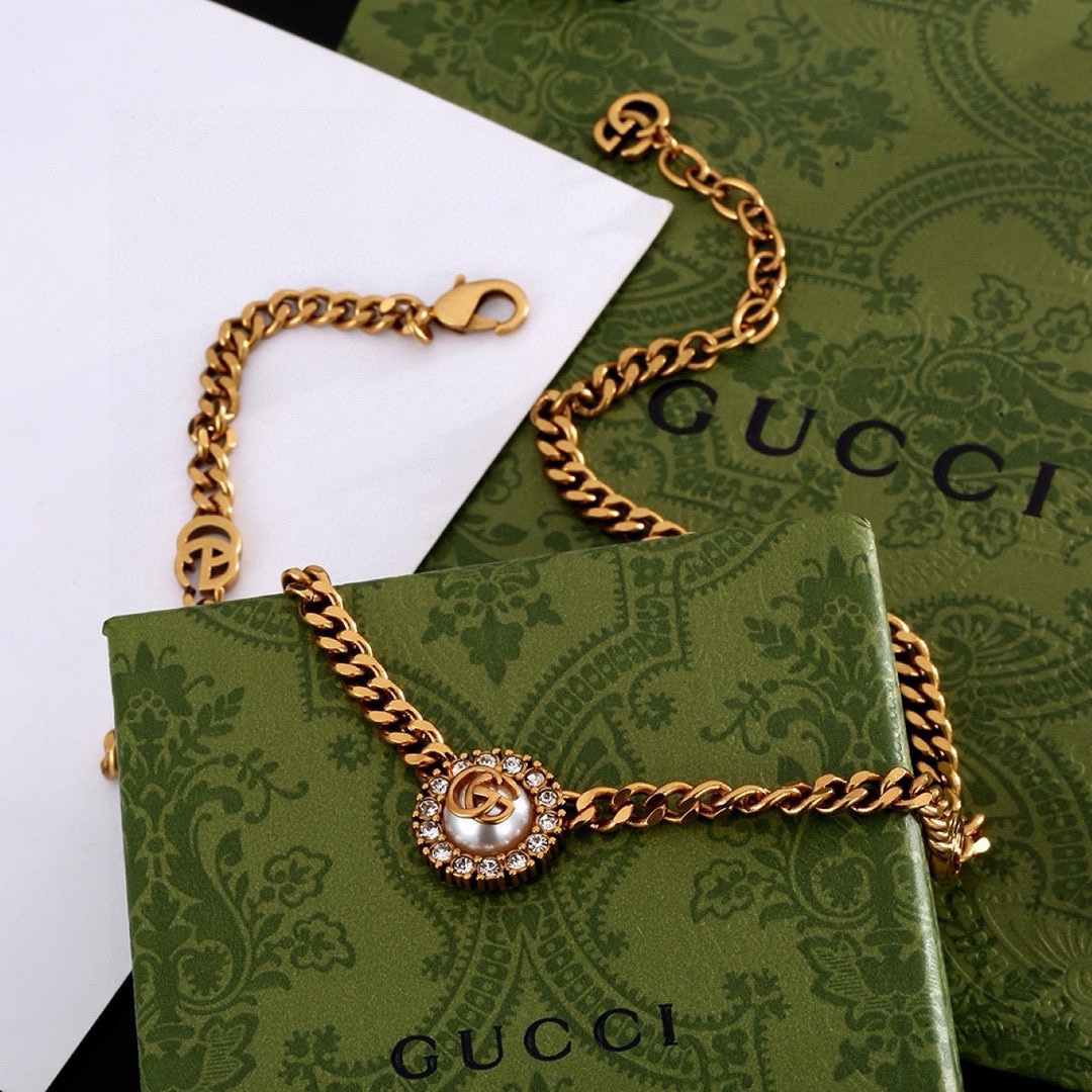 古驰 Gucci 高定典藏高定典雅奢华珠宝首饰项链手链戒指 #8B793B67 3