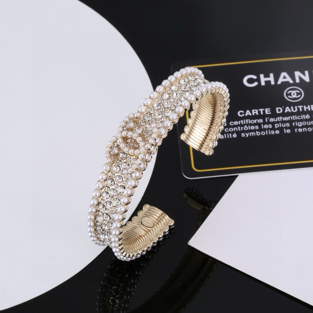 Chanel Joyas Pulsera Incrustados con diamantes Fashion