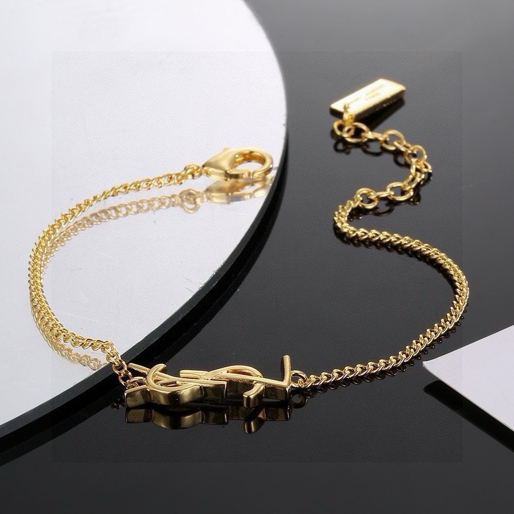 Elegant YSL Letter Lock Bracelet: Simple Design with Luxurious Appeal - 图片 1