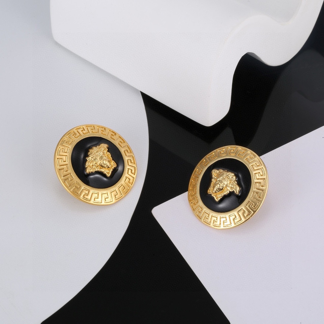 Versace Jewelry Earring Yellow Brass