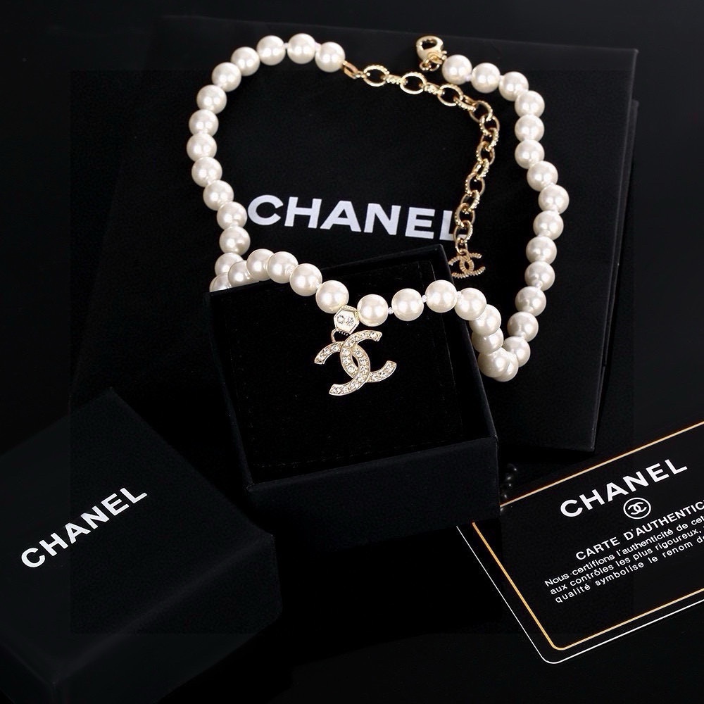 Chanel Cheap
 Jewelry Necklaces & Pendants Yellow Brass Frosted