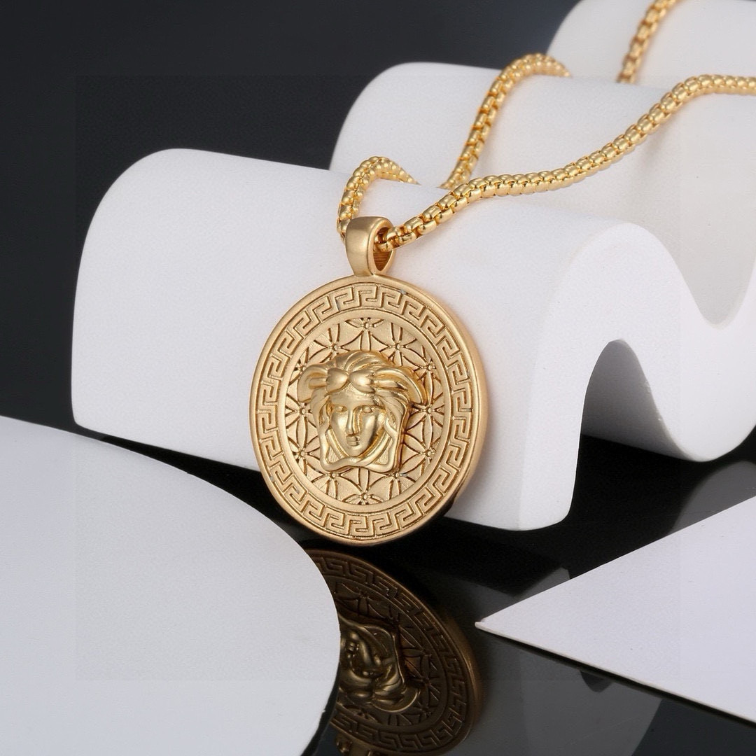 Versace 范思哲 🆕款 美杜莎 头像 项链 男女同款 经典著作 绝对是耐看百搭 专柜品质 定制同材质 项链 3