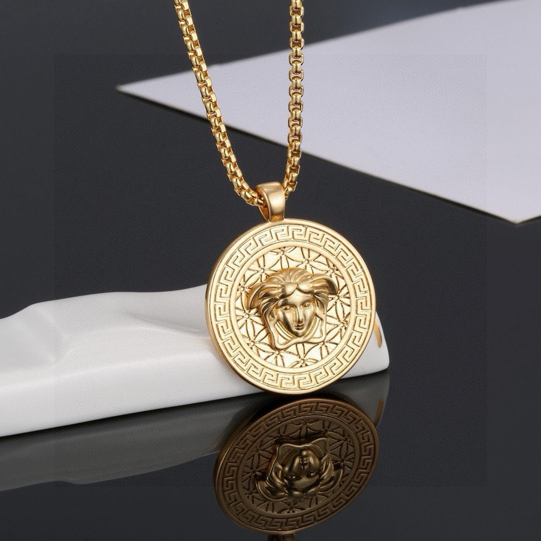 Versace 范思哲 🆕款 美杜莎 头像 项链 男女同款 经典著作 绝对是耐看百搭 专柜品质 定制同材质 项链 2