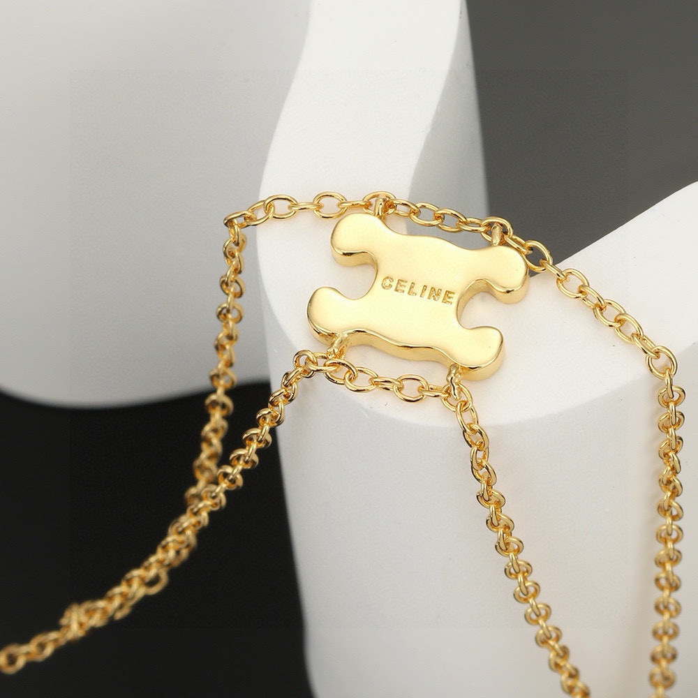  Celine 赛琳新款项链PRECLOUS新品 简单时尚款式🌟专柜一致黄铜材质电镀18k金 火爆款出货