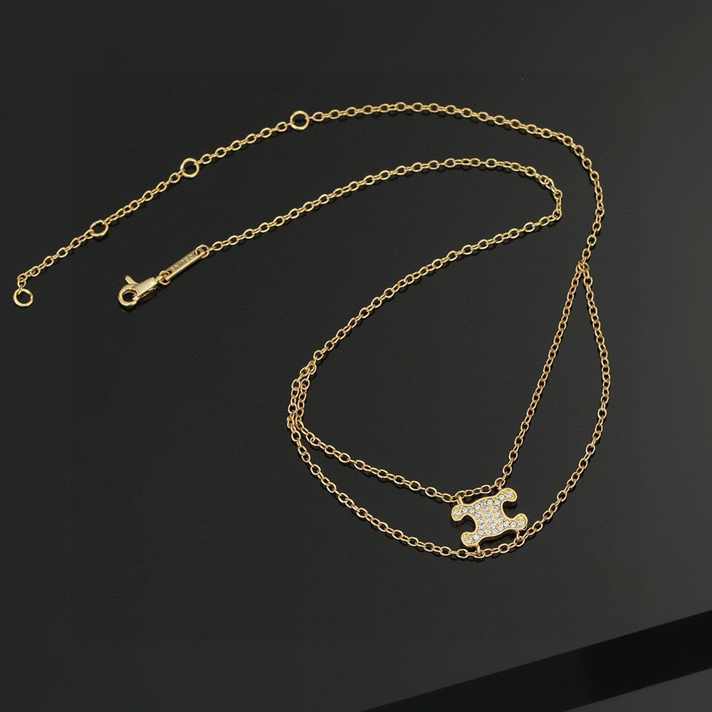  Celine 赛琳新款项链PRECLOUS新品 简单时尚款式🌟专柜一致黄铜材质电镀18k金 火爆款出货
