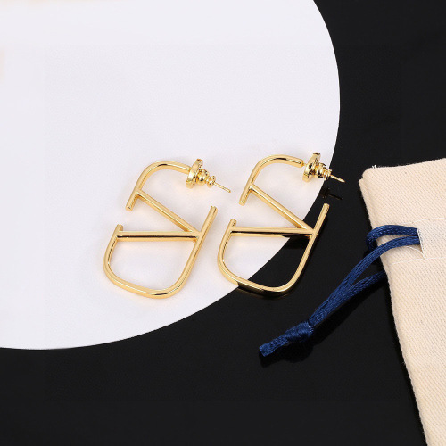 Valentino V-Logo Gold Stud Earrings, Timeless Elegance for Women 1 Valentino V-Logo Gold Stud Earrings, Timeless Elegance for Women