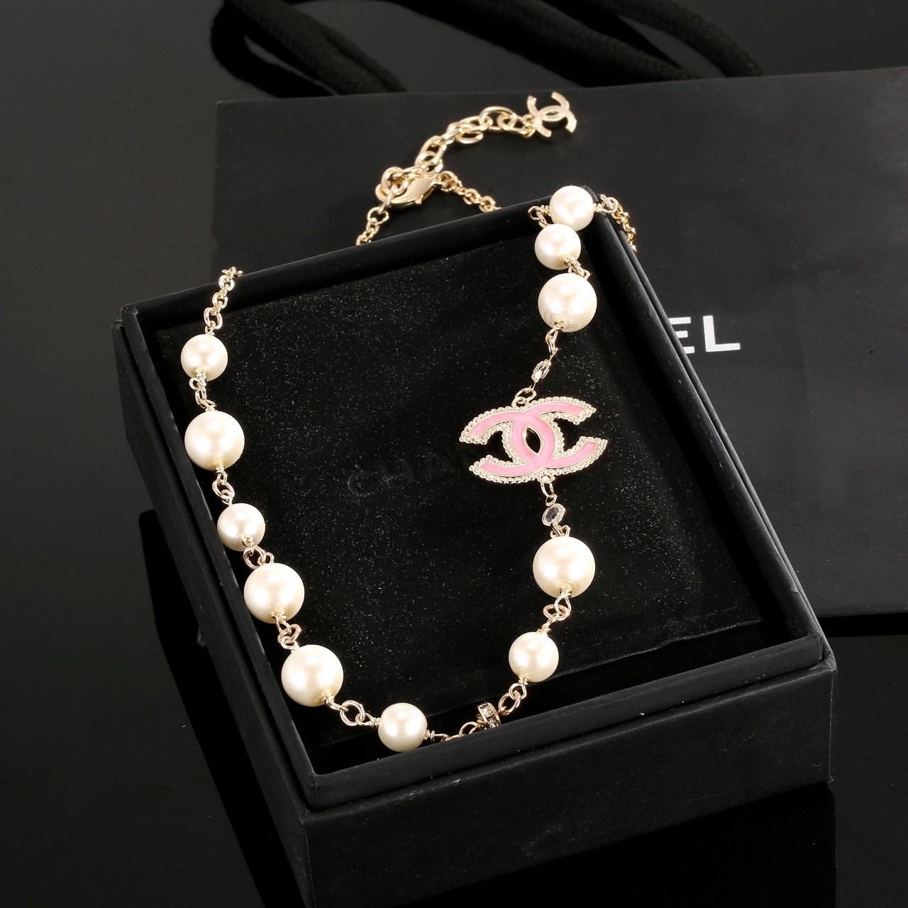 Chanel Double C Pearl Necklace, Elegant Chain with Iconic Logo Pendant 4 i1750953068236 9007 0 2
