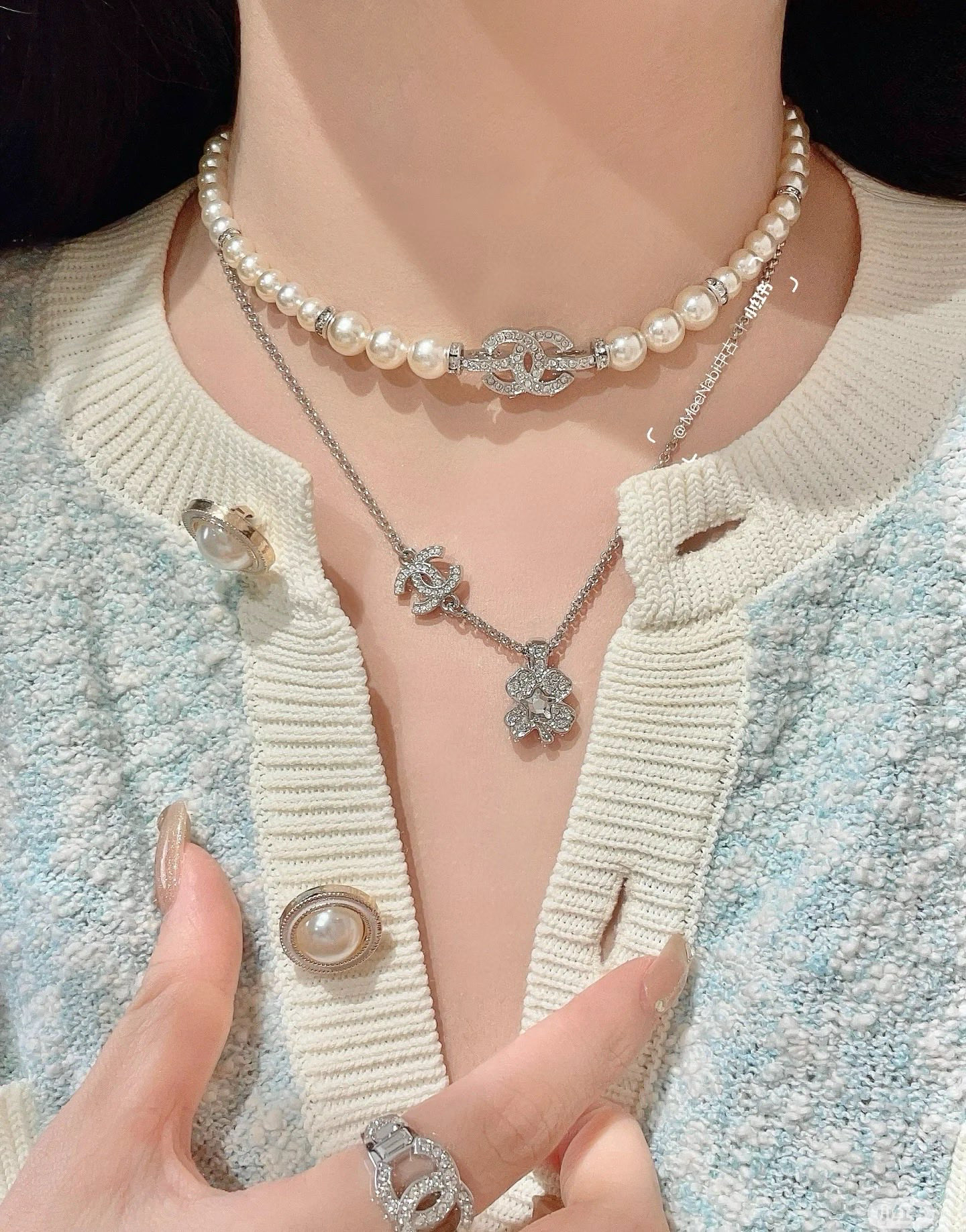  CHANEL 香奈儿珍珠项链，高端品质，专柜同材质，做工精致细腻，重工版本，简约大方温文尔雅，特别温柔