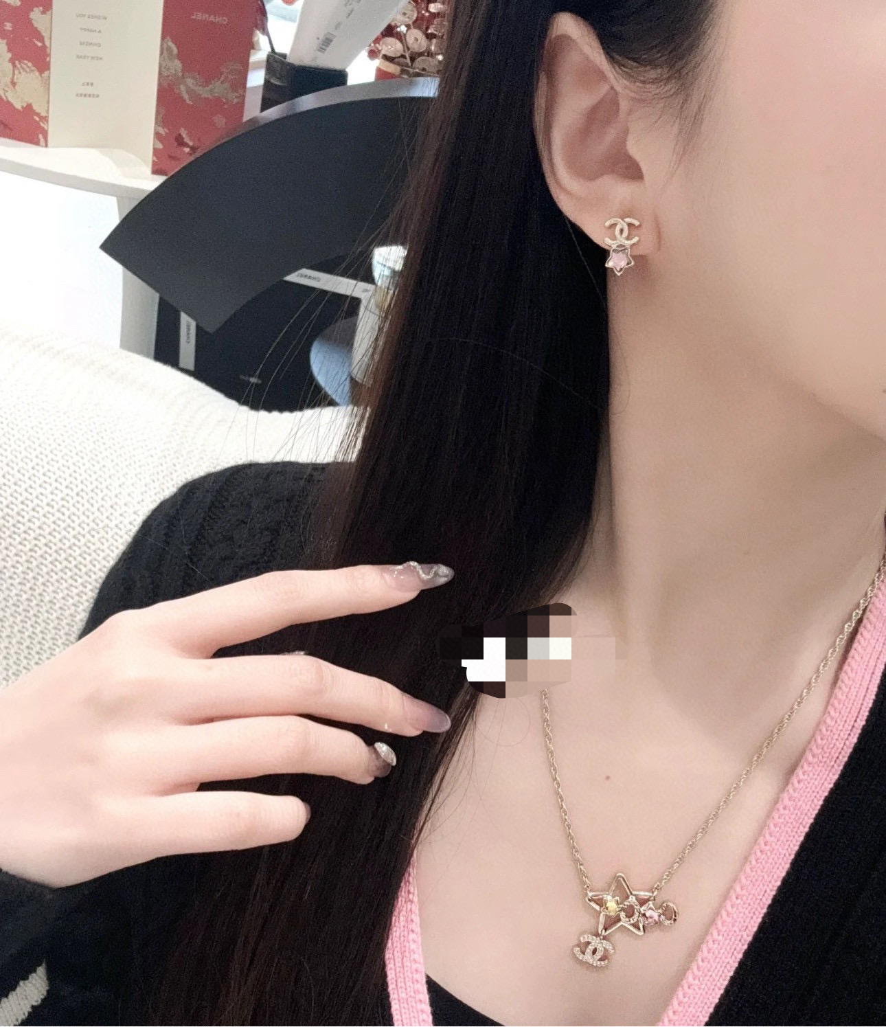  CHANEL 香奈儿星星项链，高端品质，专柜同材质，做工精致细腻，重工版本，简约大方温文尔雅，特别温柔