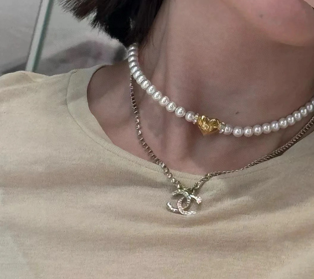 👑项链Chanel 小香 双c项链 代购级别 一比一打造 ❗️除了惊艳还是惊艳，巨美巨好看，巨巨重工，巨