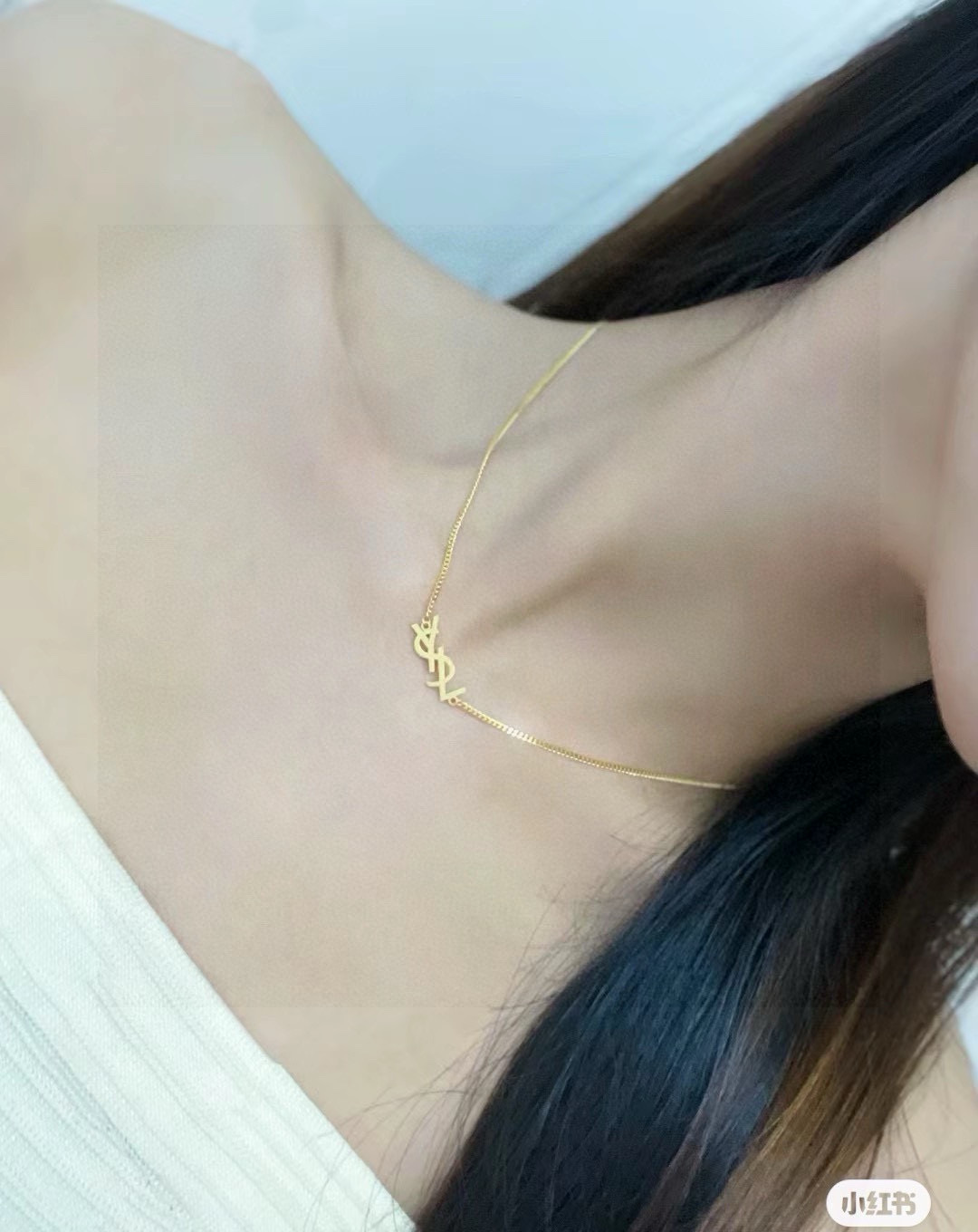  YSL 圣罗兰 项链原装黄铜材质 Yves Saint Laurent 创立于1961年 优雅抽象大胆