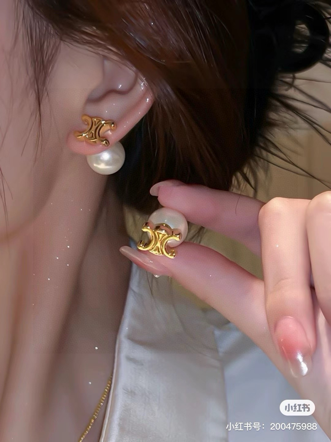  Celine 赛琳凯旋门新款耳环，PRECLOUS新品 简单时尚耳钉🌟专柜一致 火爆款出货 设计独特 