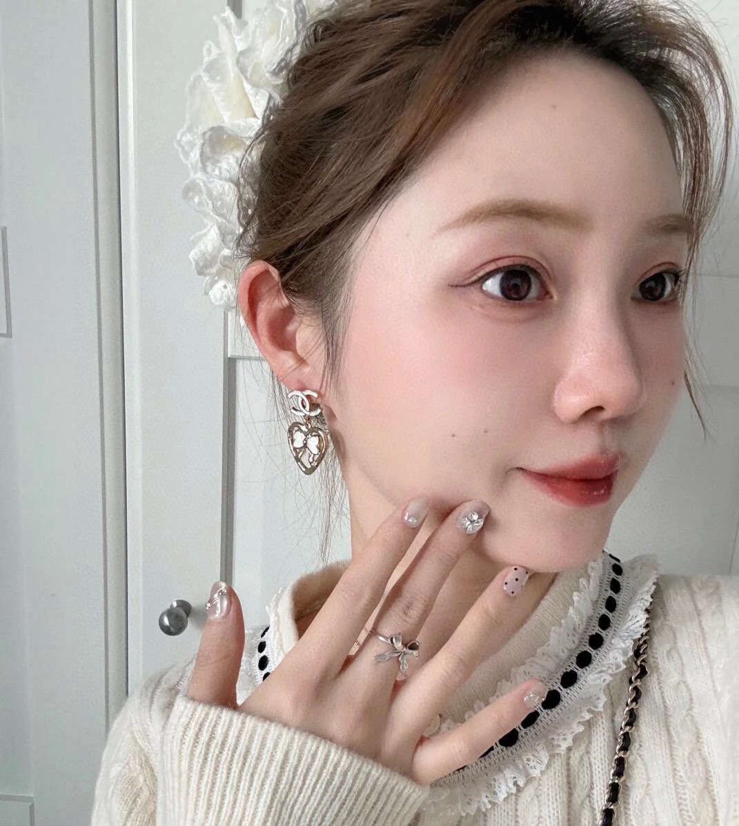  小香新款💦 Chanel香奈儿 耳钉  原版一摸一样的原单货，高端定制 原版黄铜  每一个细节媲美专柜