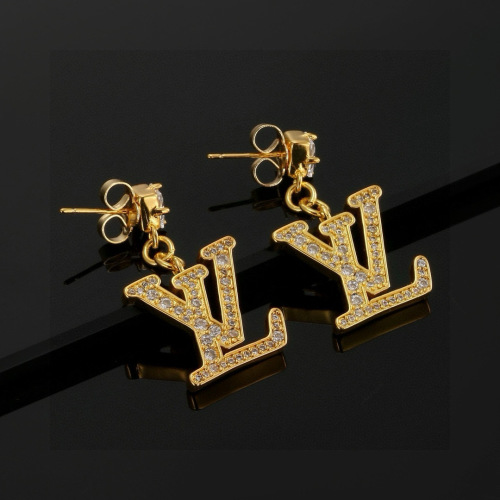 Louis Vuitton Gold Twig Earrings with Rhinestone Embellishments 1 Louis Vuitton Gold Twig Earrings with Rhinestone Embellishments