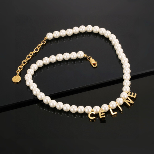 Celine Pearl Alphabet Necklace - Elegant and Timeless Jewelry 1 Celine Pearl Alphabet Necklace - Elegant and Timeless Jewelry