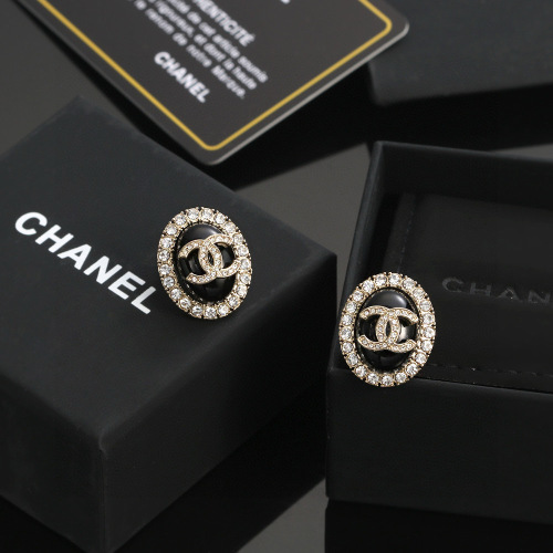 Chanel Black Pearl Round Earrings - Classic & Elegant Stud Earrings 1 Chanel Black Pearl Round Earrings - Classic & Elegant Stud Earrings