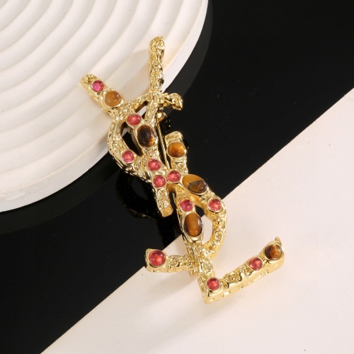 Yves Saint Laurent YSL Brooch - Classic Luxury, Versatile Fashion Accessory 1 Yves Saint Laurent YSL Brooch - Classic Luxury, Versatile Fashion Accessory