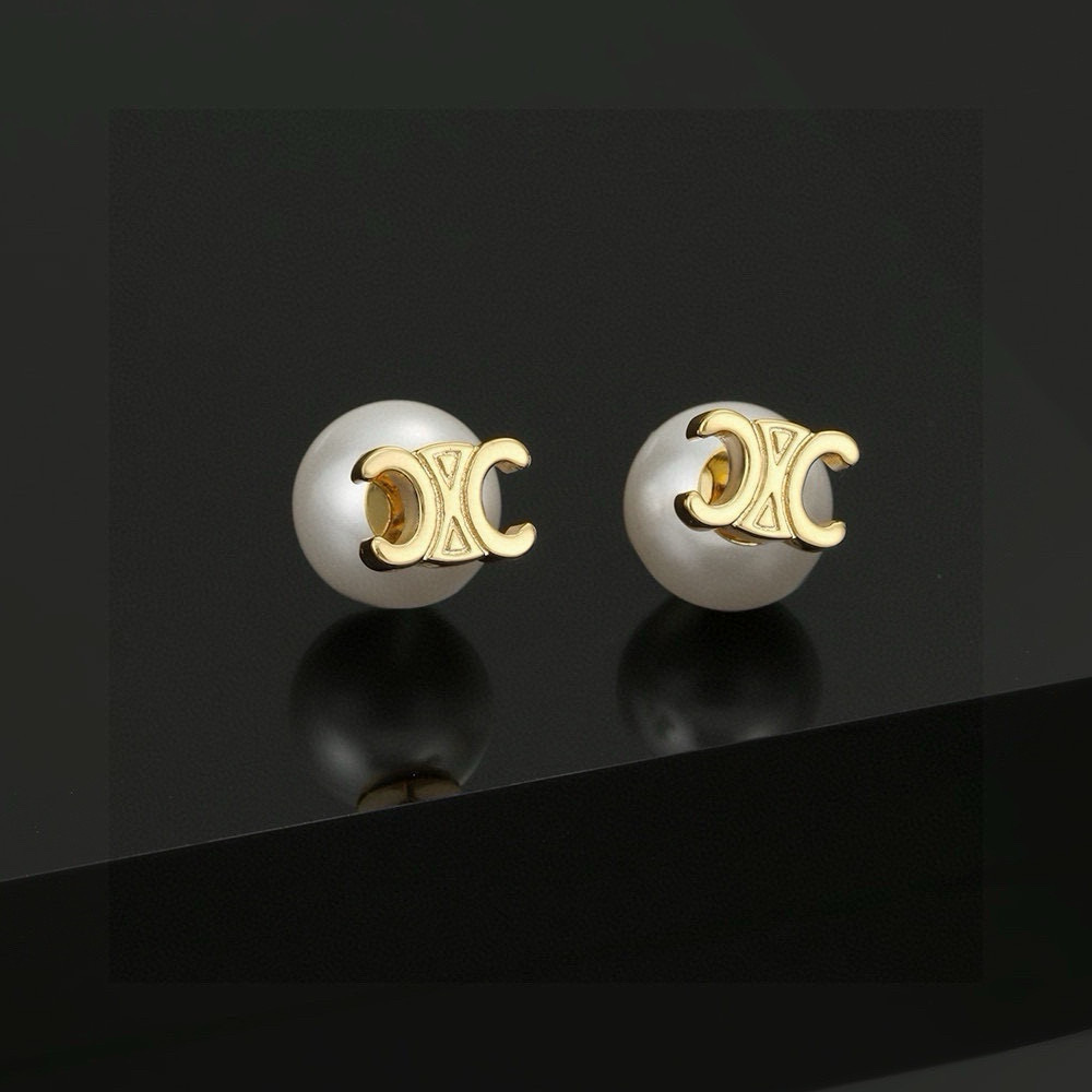 Celine 赛琳凯旋门新款耳环，PRECLOUS新品 简单时尚耳钉🌟专柜一致 火爆款出货 设计独特 前