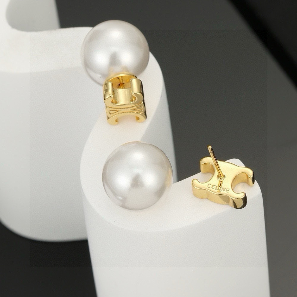 Celine 赛琳凯旋门新款耳环，PRECLOUS新品 简单时尚耳钉🌟专柜一致 火爆款出货 设计独特 前