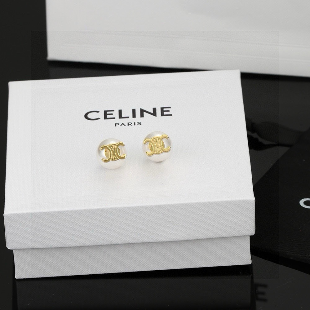 Celine 赛琳凯旋门新款耳环，PRECLOUS新品 简单时尚耳钉🌟专柜一致 火爆款出货 设计独特 前