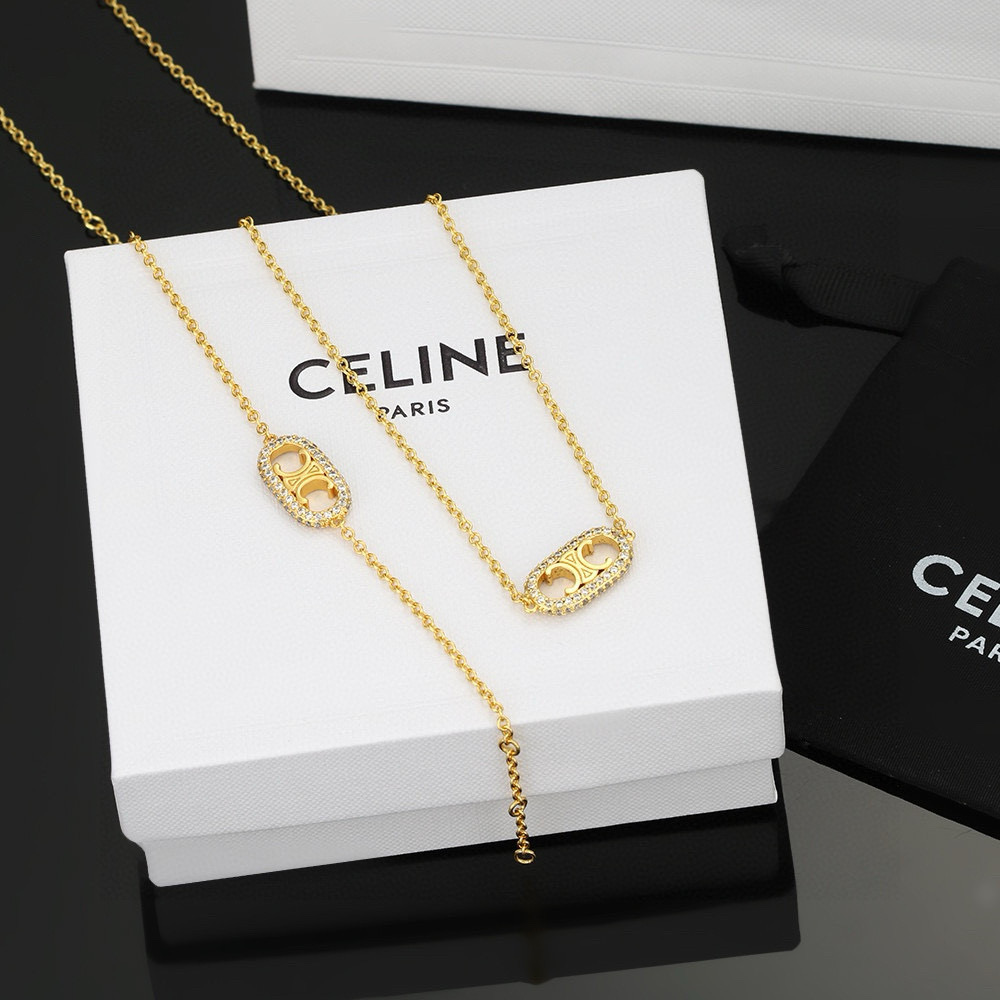 Celine 赛琳新款PRECLOUS新品 手链项链 简单时尚款式🌟专柜一致黄铜材质电镀18k金 火爆款
