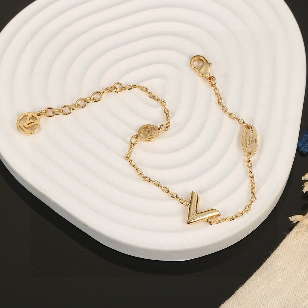 Precision Version 】 Louis Vuitton letter bracelet necklace adheres to - Jewelry 8
