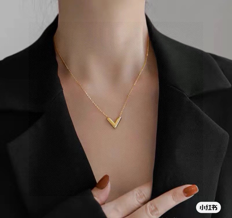 Precision Version 】 Louis Vuitton letter bracelet necklace adheres to - Jewelry 4