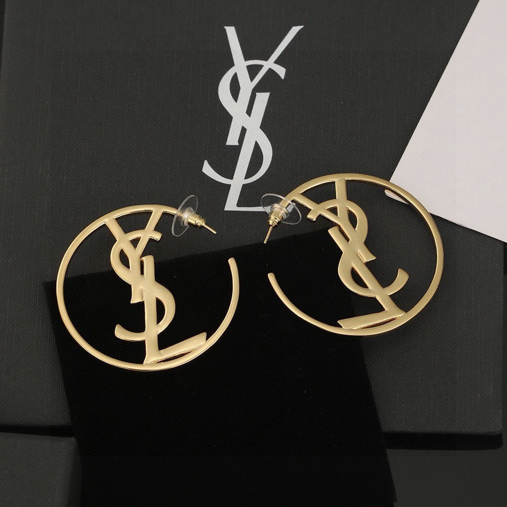 Saint Laurent YSL 圣罗兰 耳钉原装黄铜材质