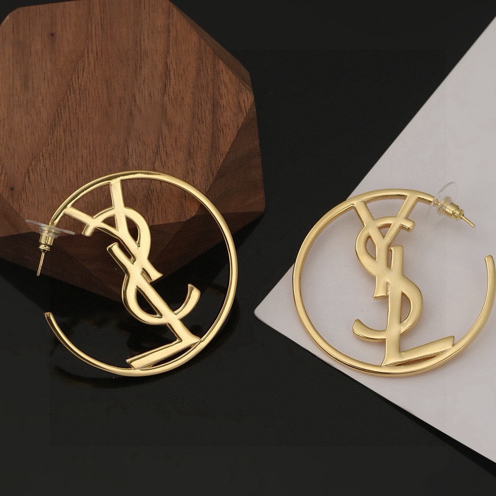 Saint Laurent YSL 圣罗兰 耳钉原装黄铜材质