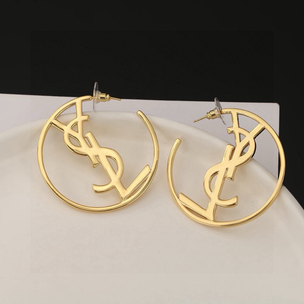 Saint Laurent YSL 圣罗兰 耳钉原装黄铜材质