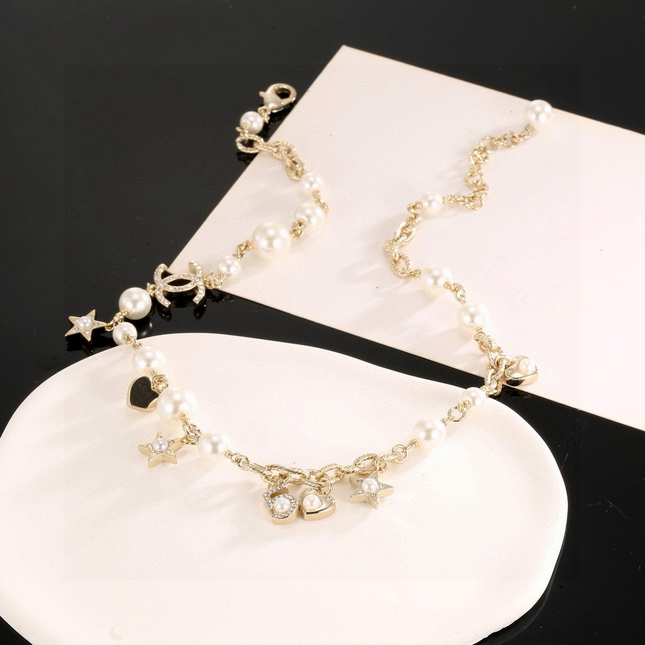 Chanel 项链Chanel 小香 星星心桃字母双c项链 颈链代购级别 打造 除了惊艳还是惊艳