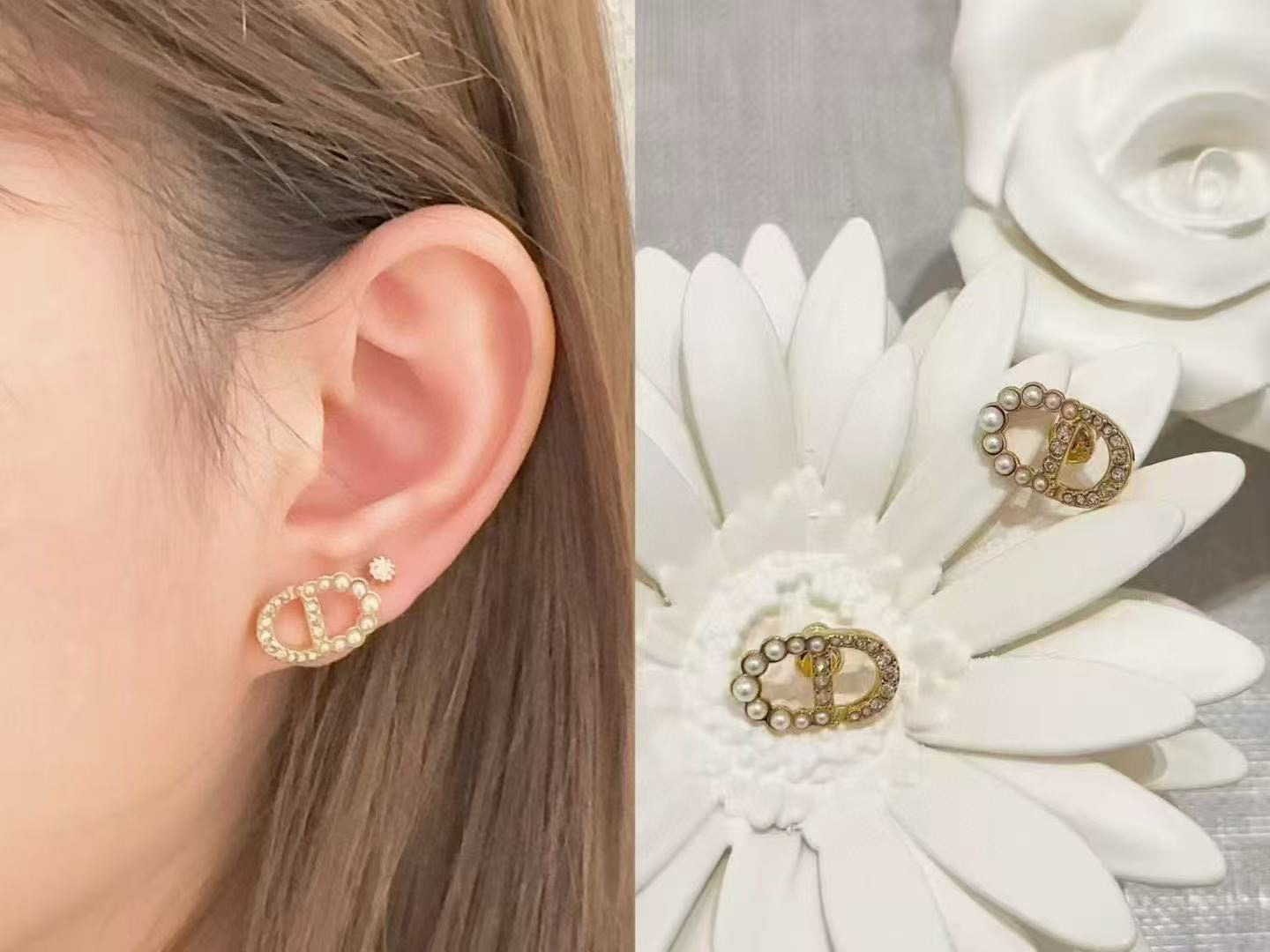 Dior 迪奥CD耳钉 简单的cd设计又不失 感