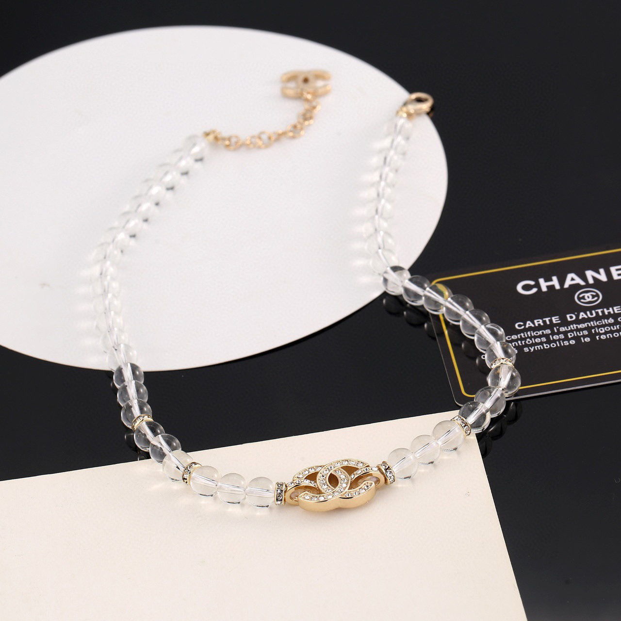 Chanel 香奈儿项链Chanel 小香 双c字母亚克力项链 代购级别 打造 除了惊艳还是惊艳