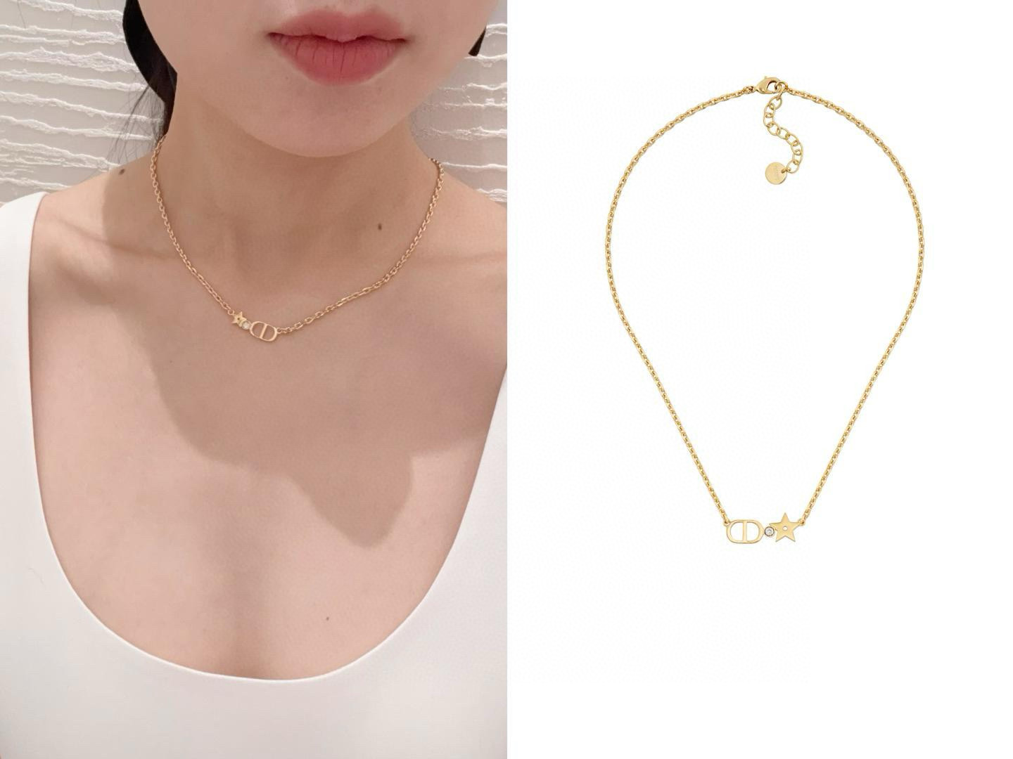 Dior 迪奥字母 cd项链 简单的cd设计又不失 感