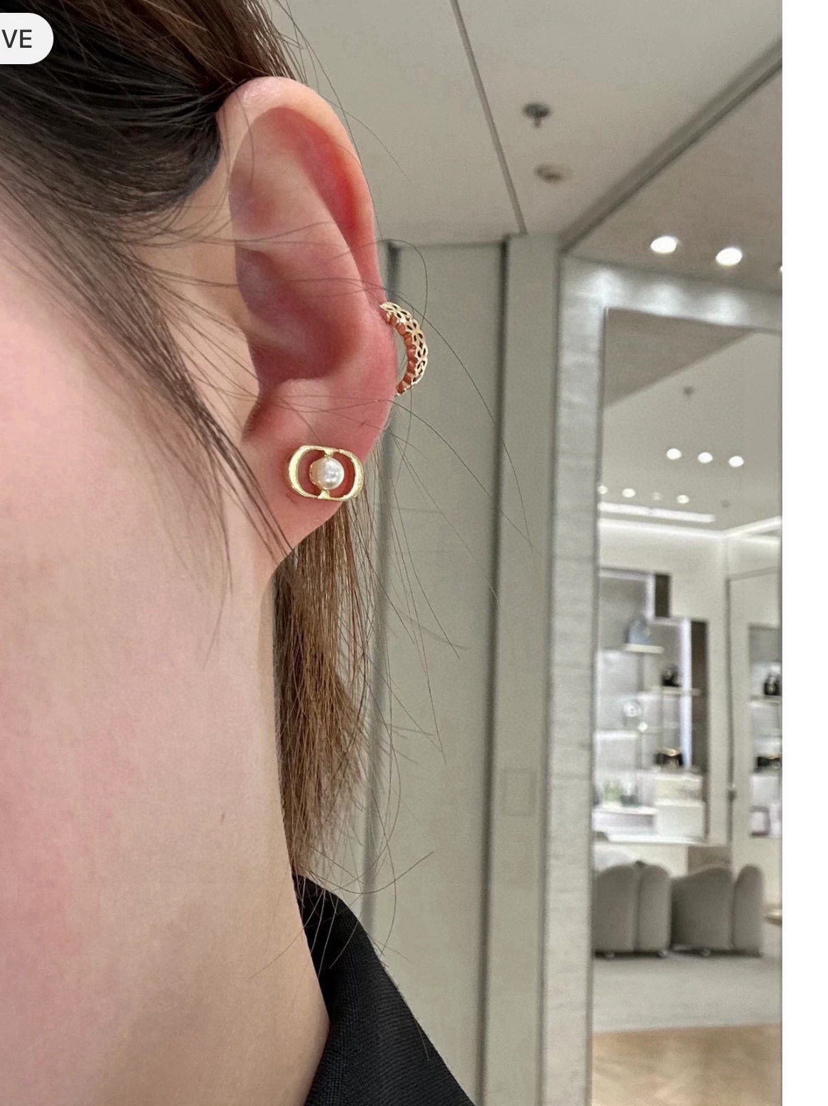 Dior 迪奥金色 cd耳钉 zp打造 小巧