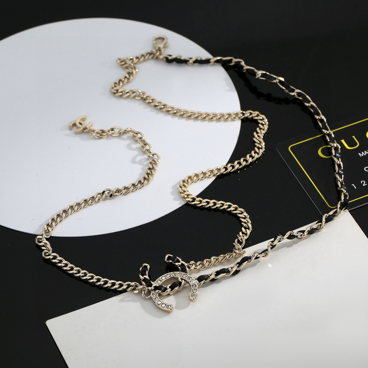 Chanel CHANEL 小香黑皮项链 高端品质 同材质 真正黄铜 离子电镀 独家 图‼做工 细腻