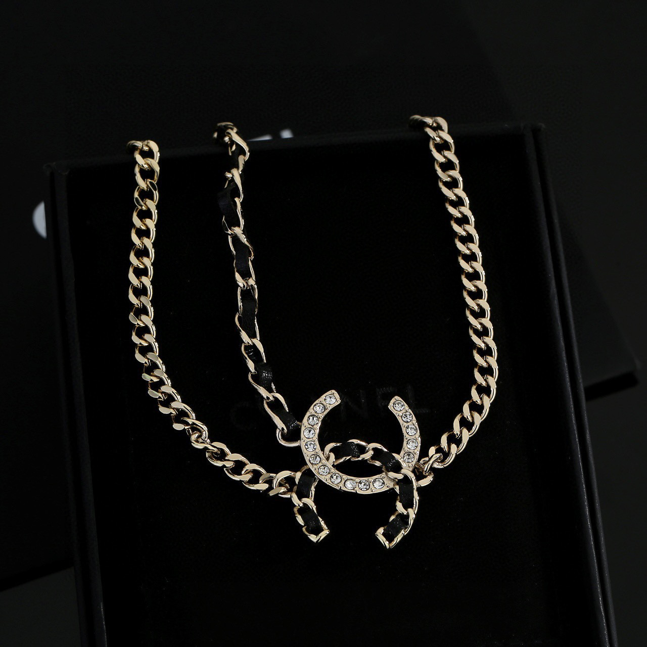 Chanel CHANEL 小香黑皮项链 高端品质 同材质 真正黄铜 离子电镀 独家 图‼做工 细腻