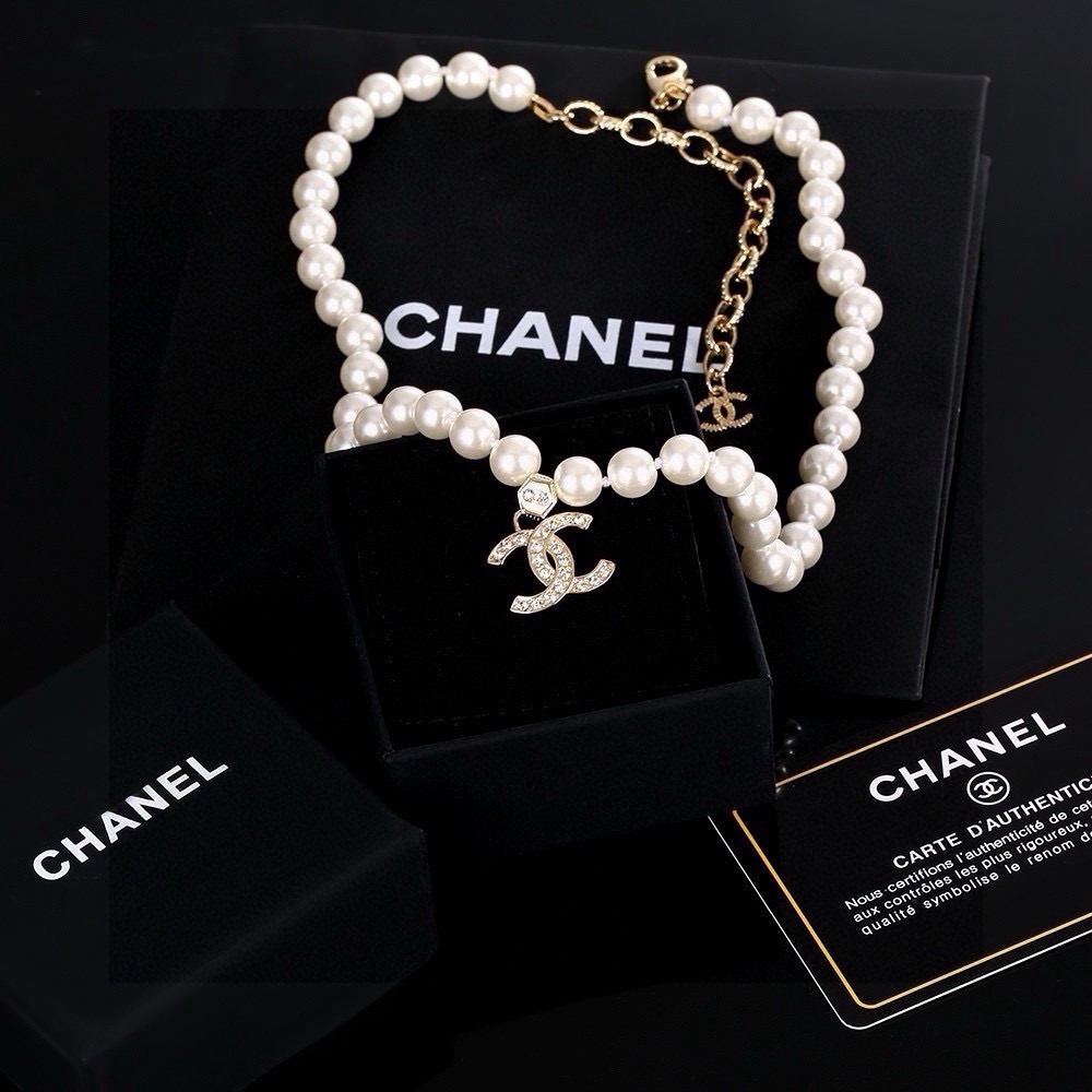 Chrome Hearts Ch@nel 香奈儿新款珍珠项链
