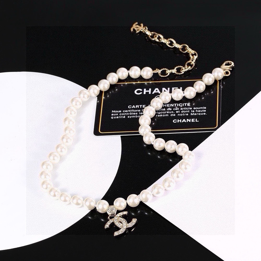Chrome Hearts Ch@nel 香奈儿新款珍珠项链