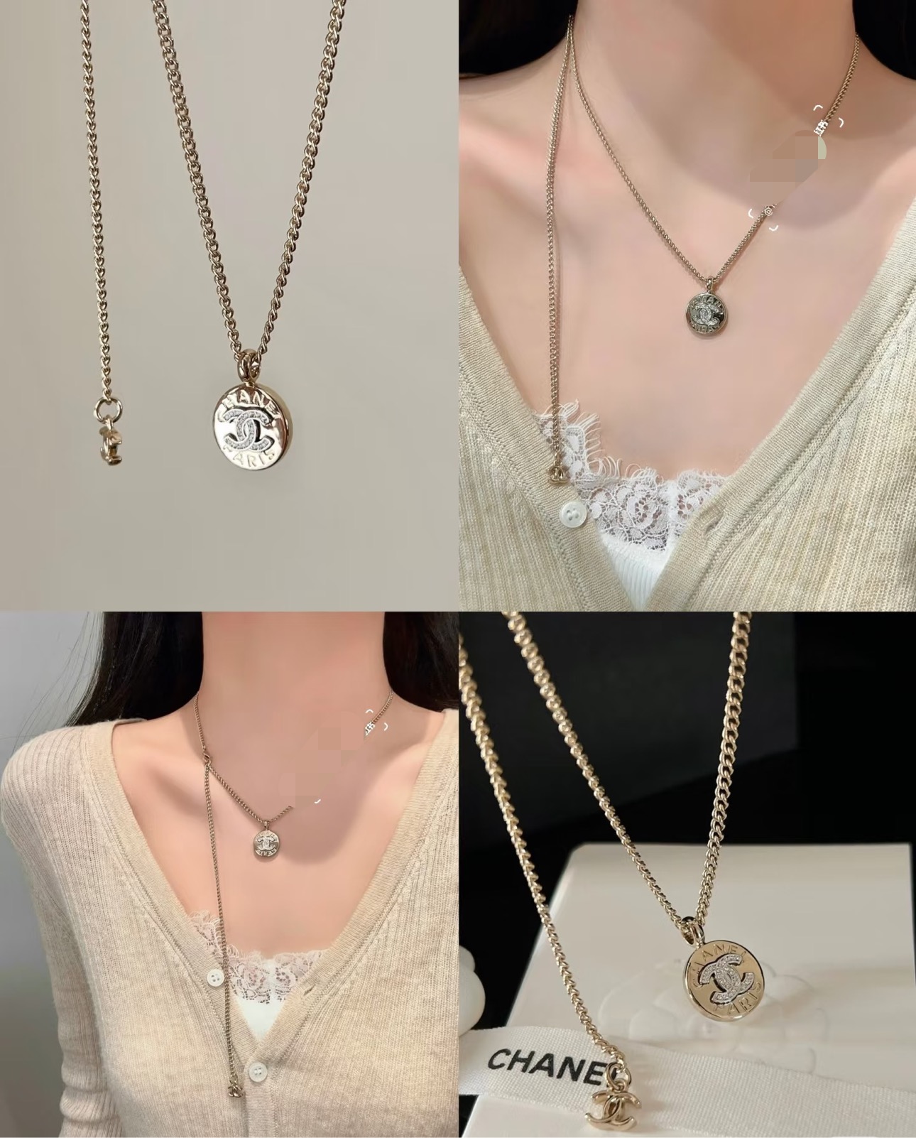 Chanel 香奈儿25A金币纽扣项链