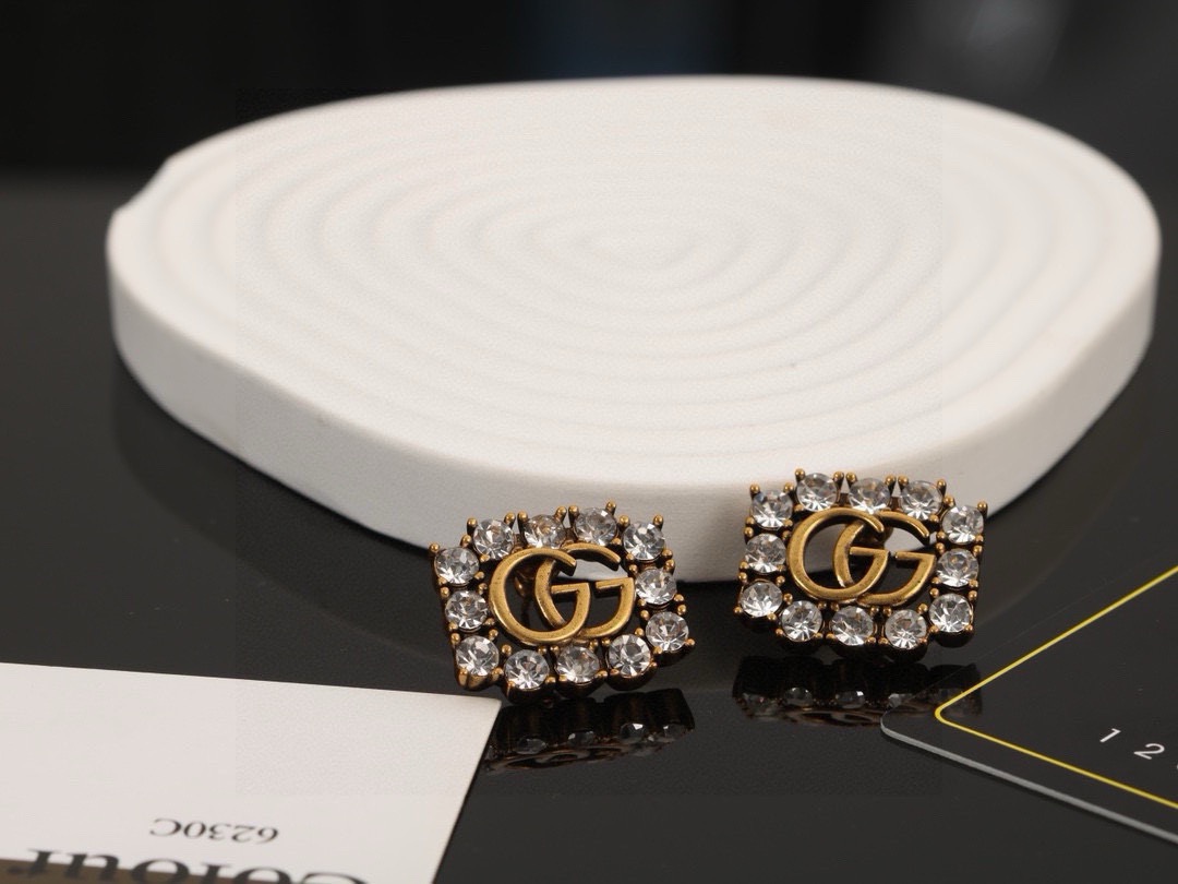 gucci gg marmont multicolor crystal earrings