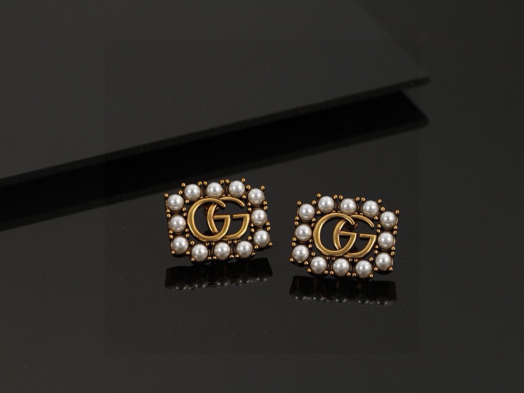 gucci gg marmont multicolor crystal earrings