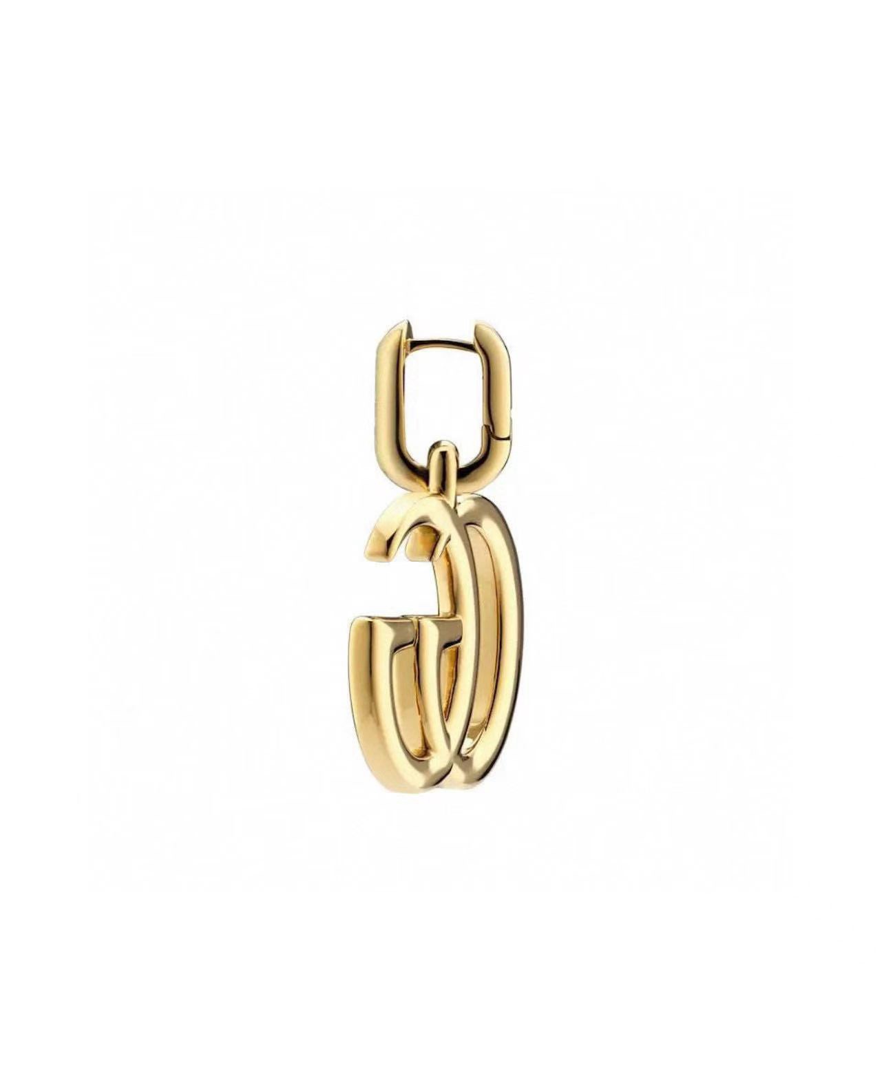 Gucci Plain GG Hoop Drop Earrings