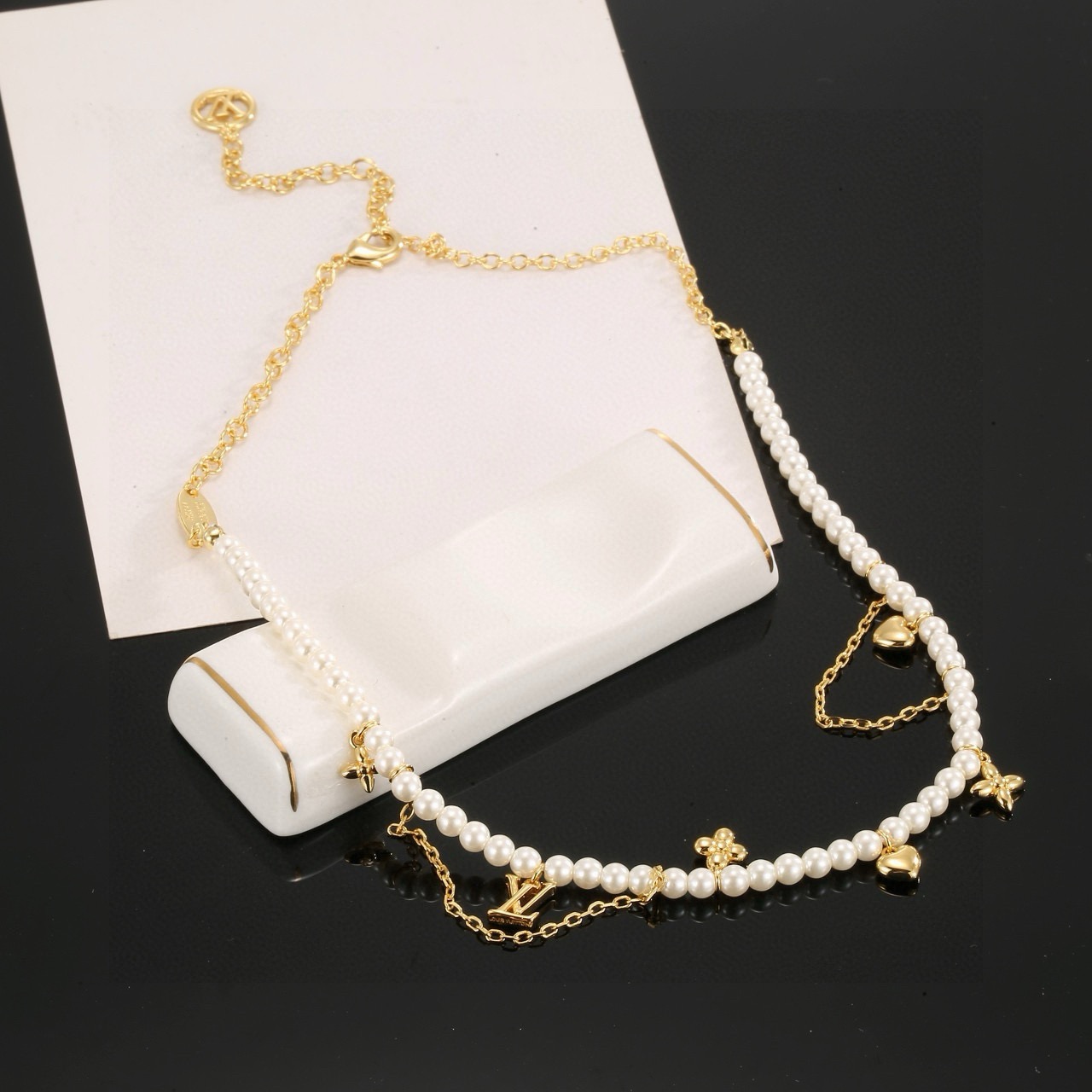 louis vuitton my lv pearl necklace