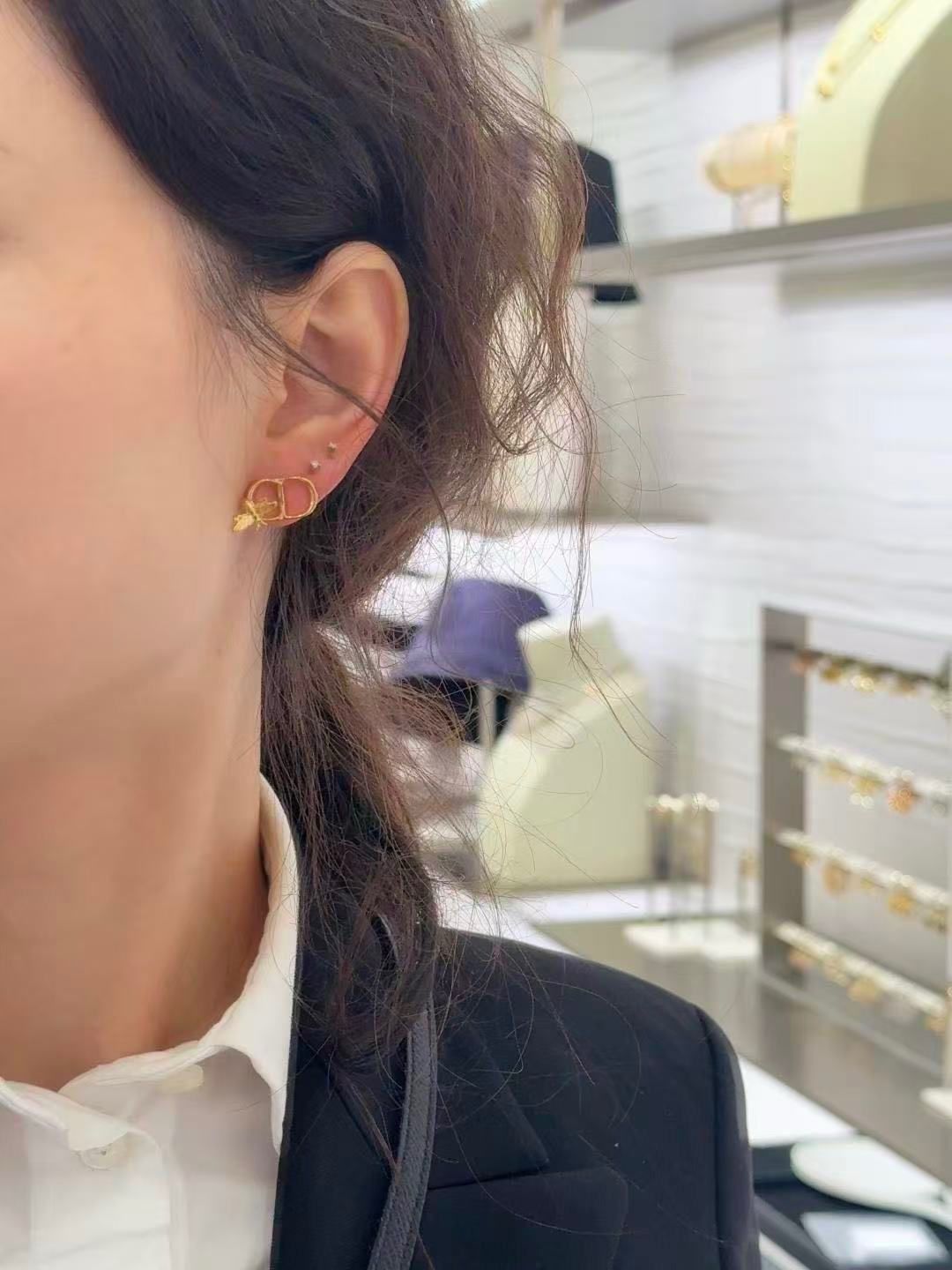 迪奥 Dior 传世高定珠宝耳环项链戒指首饰 #50174F16 3