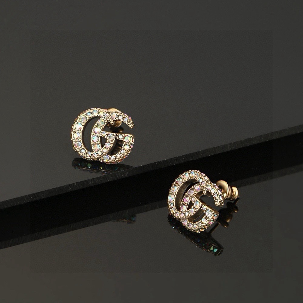 Gucci Rainbow Crystal GG Earrings