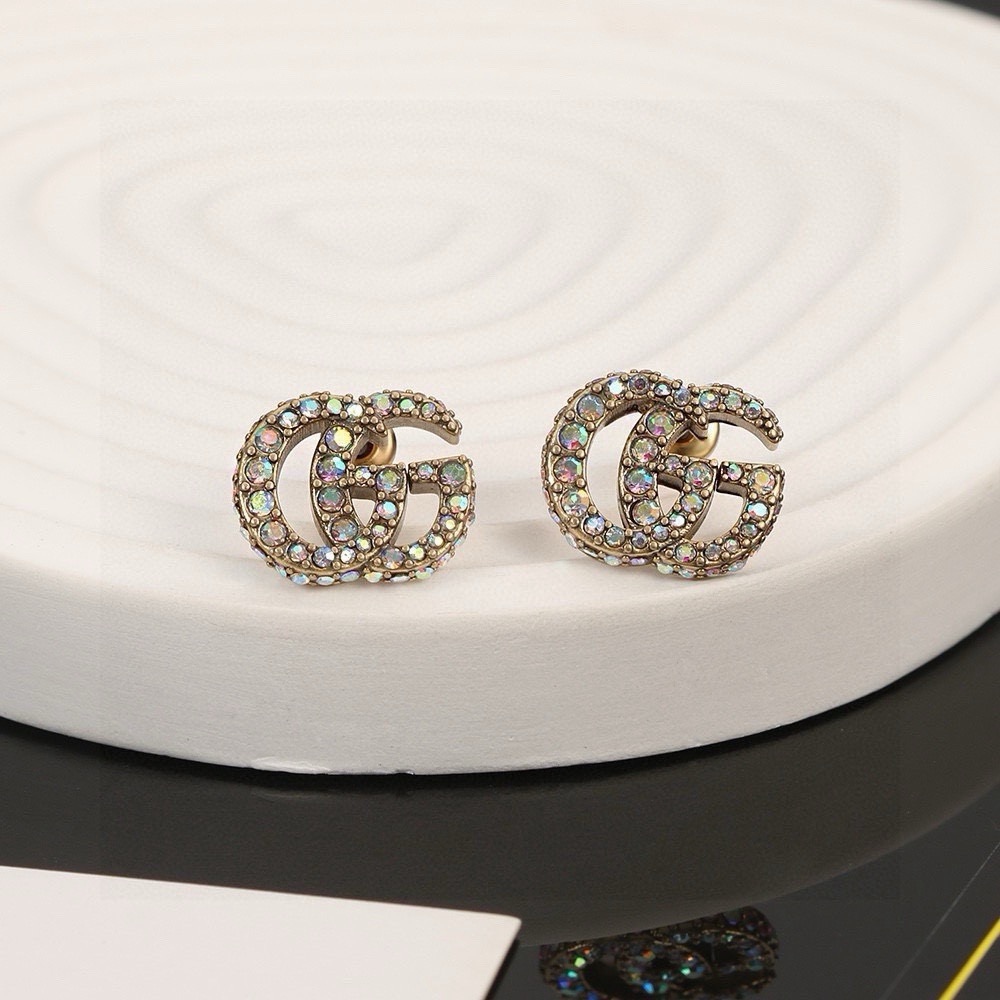 Gucci Rainbow Crystal GG Earrings