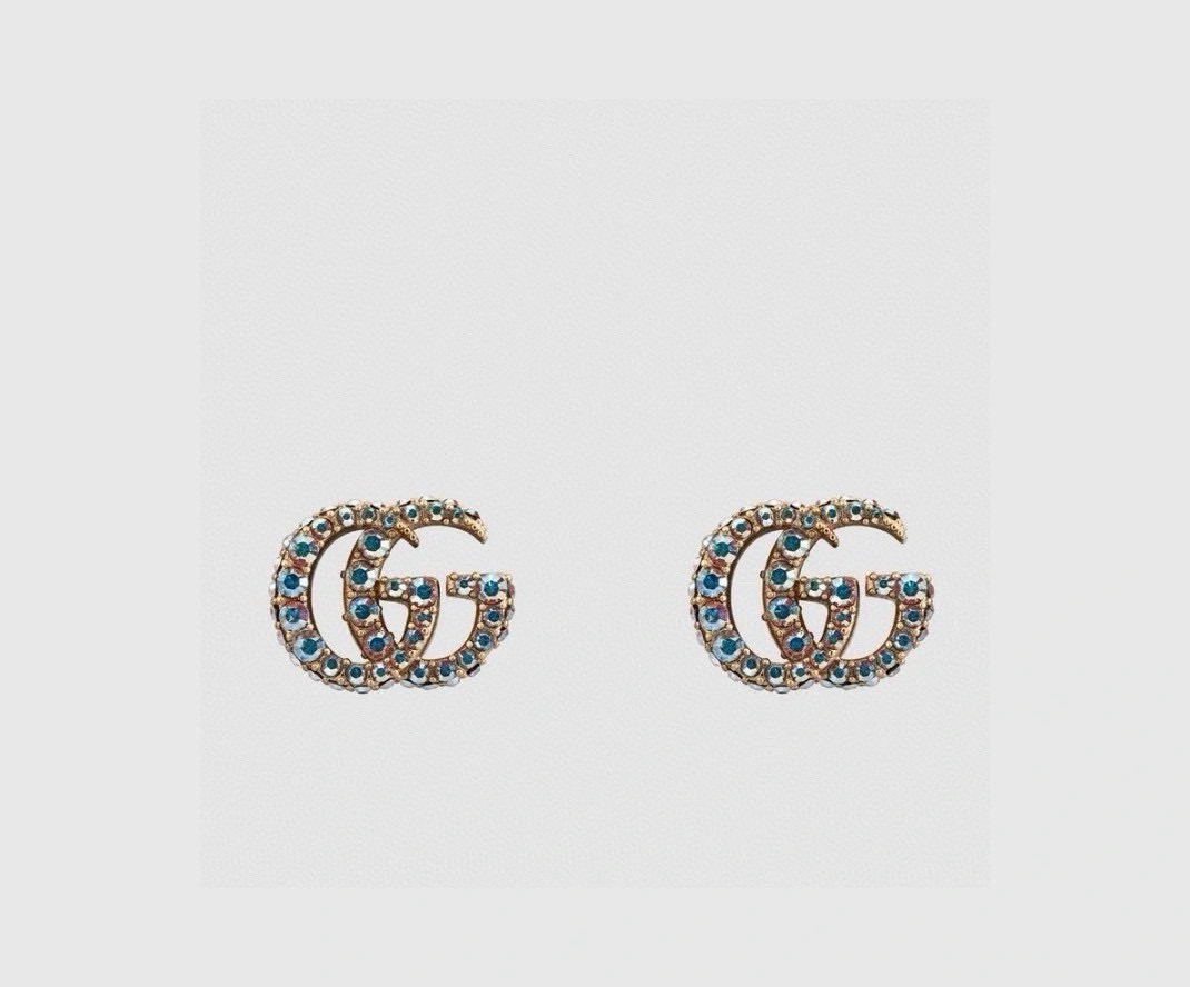 Gucci Rainbow Crystal GG Earrings